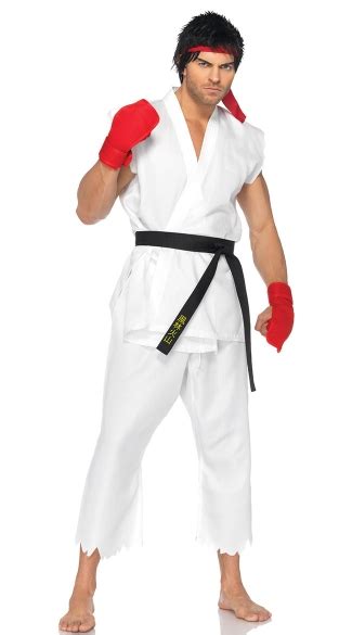 Street Fighter Ryu Costume, Mens Street Fighter Costume, Adult Ryu Costume