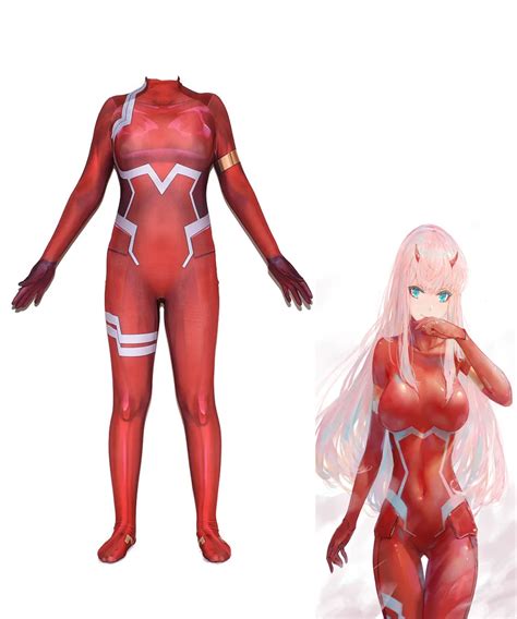 Anime 3d Darling In The Franxx 02 Zero Two Cosplay Costume Halloween