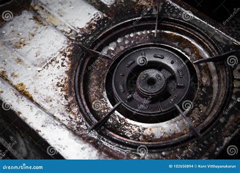 Dirty Gas Stove Grunge With Oil Grease Stock Photo Image Of