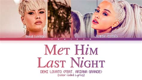 Demi Lovato MET HIM LAST NIGHT ft Ariana Grande Lyrics Tradução