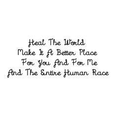 Heal The World Michael Jackson Iron Man Zitate Songtexte Weisheiten