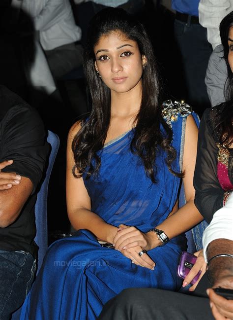 Film Actress Hot Pics Nayanthara Sexy In Sleeveless Blue Saree