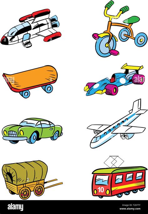 The Illustration Shows Some Types Of Transport And Vehicles