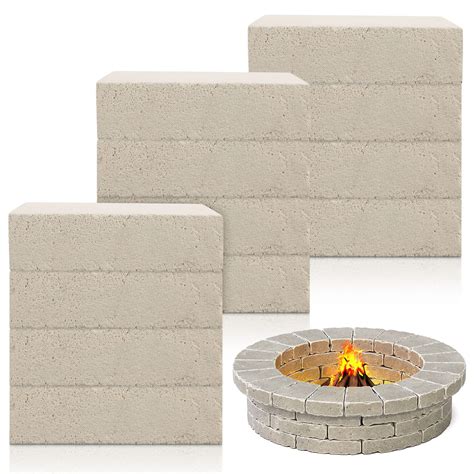 Buy 12 Pieces Insulating Fire Brick 2200f Rated Wood Stove Fire Bricks Heat Insulation Block For