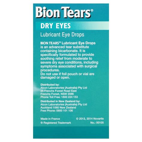 Buy Bion Tears Eye Drop 04ml 28 Vials Online At Chemist Warehouse®