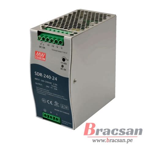 Fuente De Alimentacion Vdc A Riel Din Mean Well Sdr Bracsan