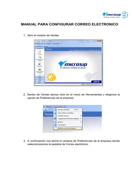 MANUAL PARA CONFIGURAR CORREO ELECTRONICO