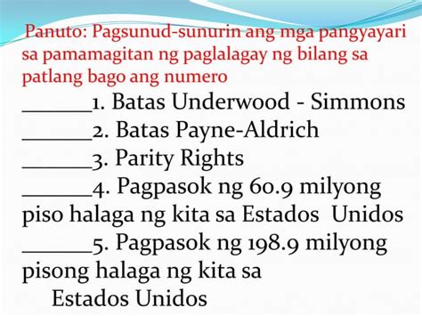 Mga Patakarang Pangkabuhayan Sa Panahon Ng Amerikano PPT