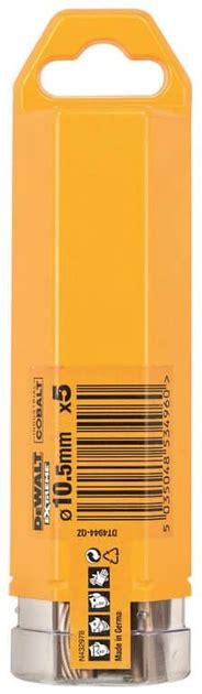 Набор сверл по металлу DeWalt Extreme 2 HSS-CO кобальтовые 10.5 мм 5 шт ...
