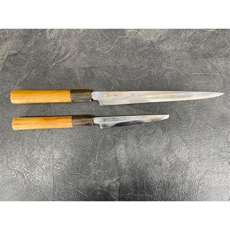 包丁 2点セット 中古正千代 刺身包丁 刃渡り 約24cm 13 5cm 業務用 調理器具 64737 64737 urica八潮店