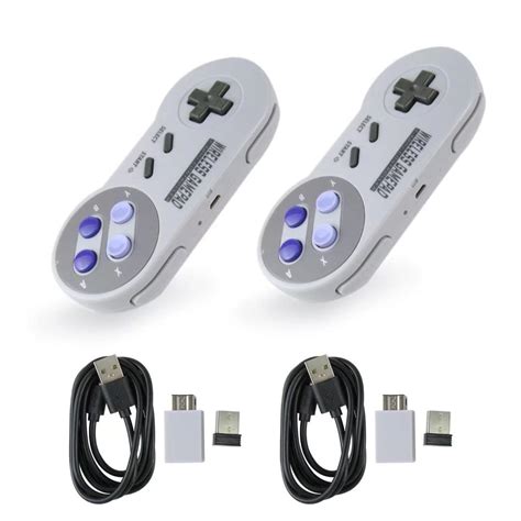 2 Pack 2 4ghz Wireless Gamepad Controller For Snes Classic