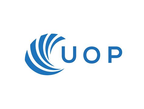 UOP letter logo design on white background. UOP creative circle letter ...