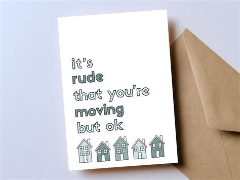 Funny Moving Away Gift, Going Away Gift, Funny Card for Neighbor, It's ...