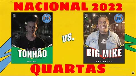 Tonh O Ce X Big Mike Sp Quartas Duelo De Mcs Nacional Youtube