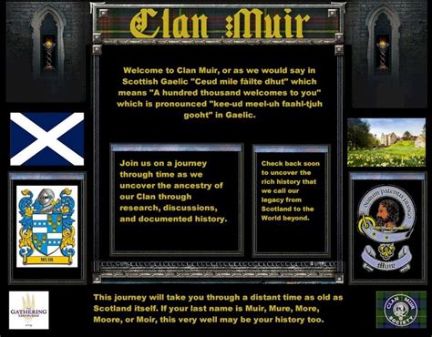 Clan Muir - Scottish Clan Muir, Mure, Moore, More, Moir | Scottish ...