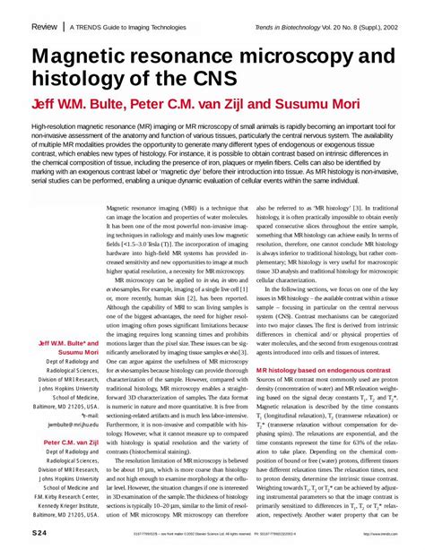 Pdf Magnetic Resonance Microscopy And Histology Of The Cns Dokumen Tips