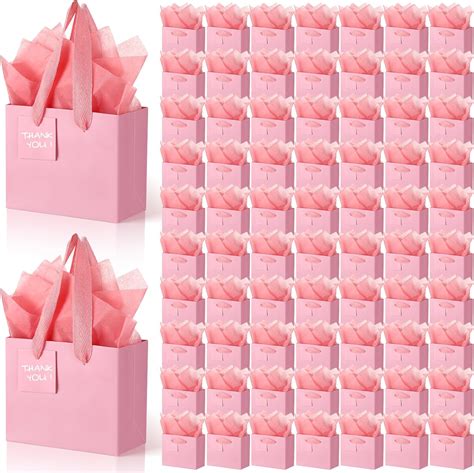 Amazon Zhanmai 100 Pcs Mini Gift Bags Bulk With Tissue Paper 4 7 X