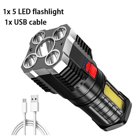 Powerful Led Flashlight Core Rechargeable Flash Vicedeal