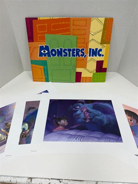 Disney Pixar Monsters Inc Exclusive Lithograph Portfolio Set