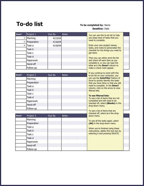 Daily Task List Template For Work Word - Templates : Resume Template ...