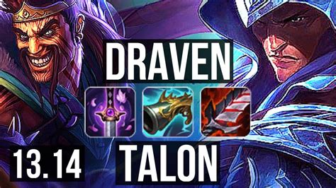 Draven Vs Talon Jng Winrate Godlike Euw Grandmaster