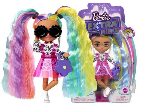 Barbie Extra minis lalka tęczowe włosy 14 cm HHF82 13057138065 Allegro pl