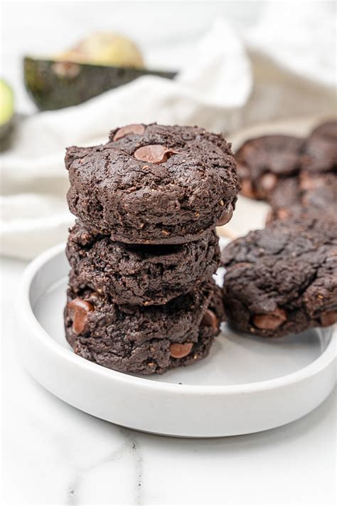 Vegan Chocolate Avocado Cookies With Double Chocolate Chunks Vegan