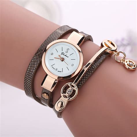 Reloj De Pulsera En Cuero Y Acero Inoxidable Para Mujer Importaciones