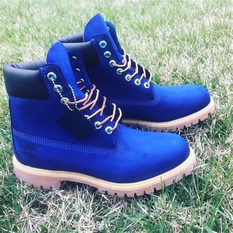 Custom Blue Timberlands Put Size In Notes When Ordering Etsy In 2020