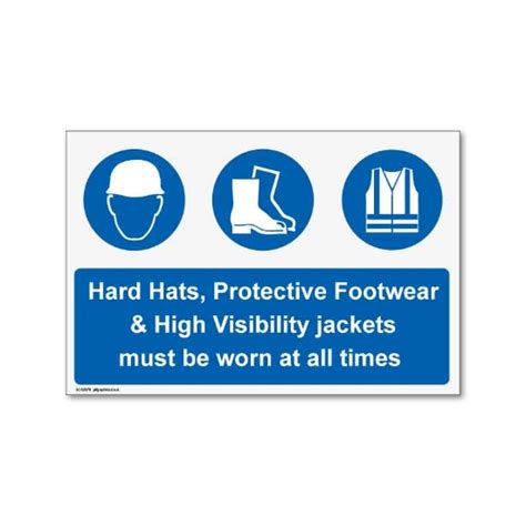 JAF Graphics. Site Safety Sign - Hard hats, boots and hi vis sign