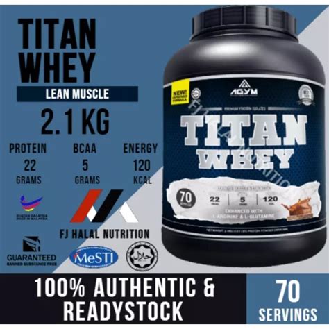 Titan Whey Protein HALAL Jakim 2 1kg 70 Servings BEST PRICE