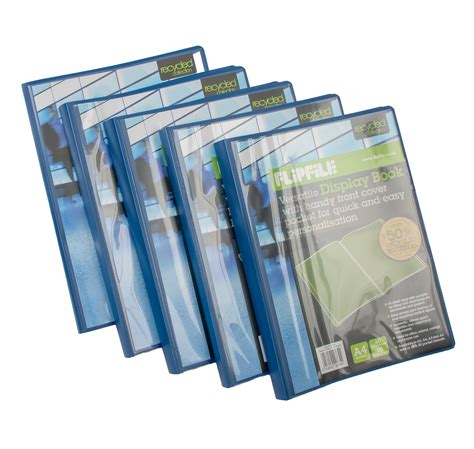 HE302867 FlipFile Display Book A4 Blue Pack Of 5 Findel