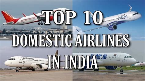 Top 10 Domestic Airlines In India Airlines Top Ten Lets Know