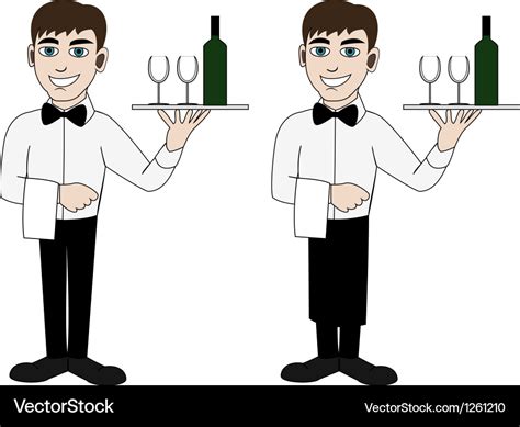 Waiter Royalty Free Vector Image Vectorstock