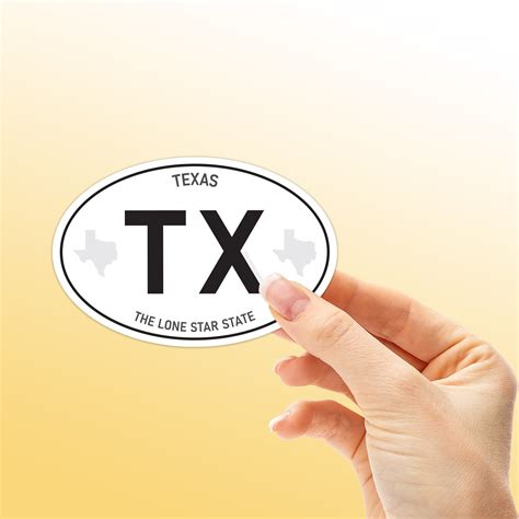 Texas Stickers Bumper Stickers Texas White Oval Euro | Etsy