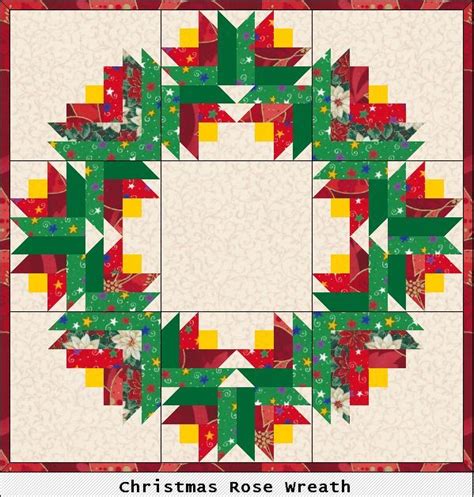 Scrapbox Quilts: Christmas Rose Wreath