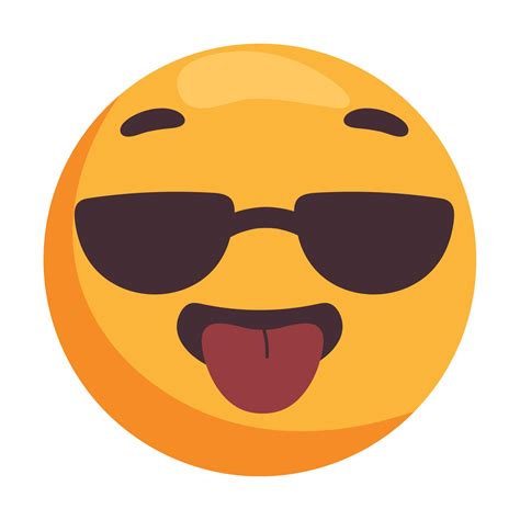 Emoji With Sunglasses 10824937 Vector Art At Vecteezy