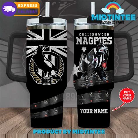 Collingwood FC AFL Custom Name Stanley Tumbler Midtintee