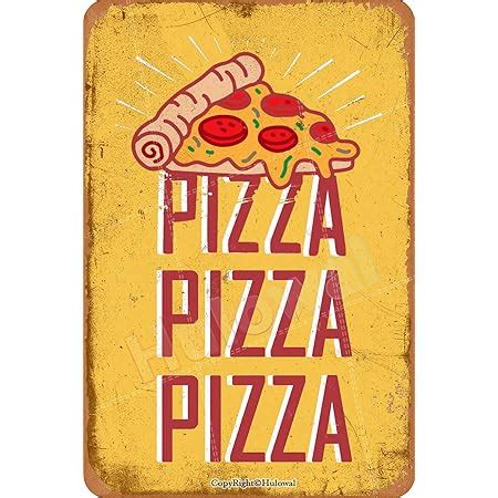 Amazon ERLOOD Pizza Zone Tin Sign Home Kitchen Signs Wall Decor