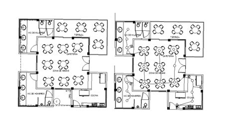 Restaurant Plan Dwg