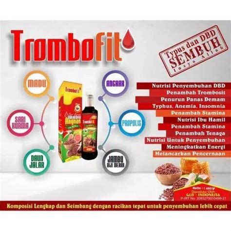 TROMBOFIT Sari Kurma Madu Angkak Herbal Typus Dan DBD 460gr Lazada