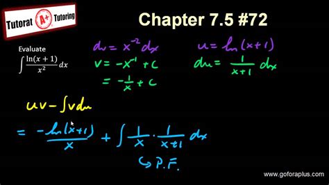 Calculus 2 Integration By Parts And Partial Fractions Stewart Chapter