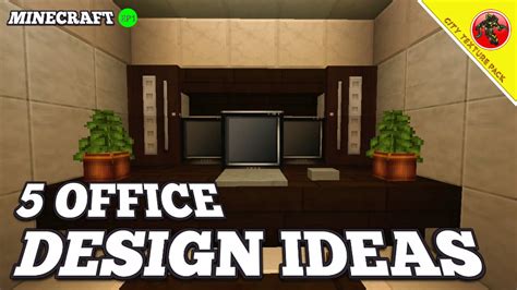 Minecraft 5 Office Design Ideas City Texture Pack Ep 1 Youtube