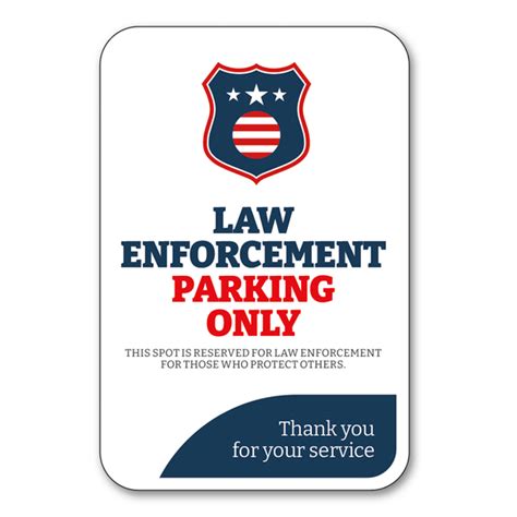 Law Enforcement Parking Only - Parking Sign - 12 In. X 18 In ...