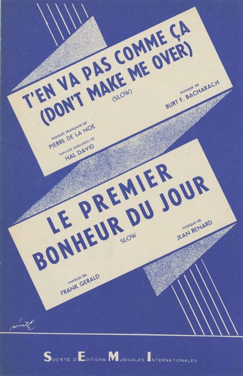 Musée SACEM Partition Le premier bonheur du jour