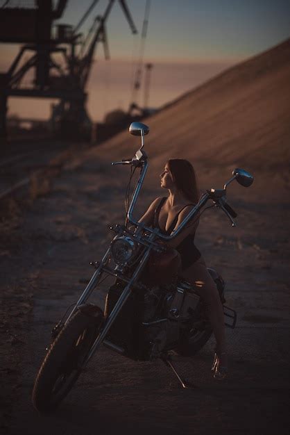 Premium Photo Woman Riding Motorcycle