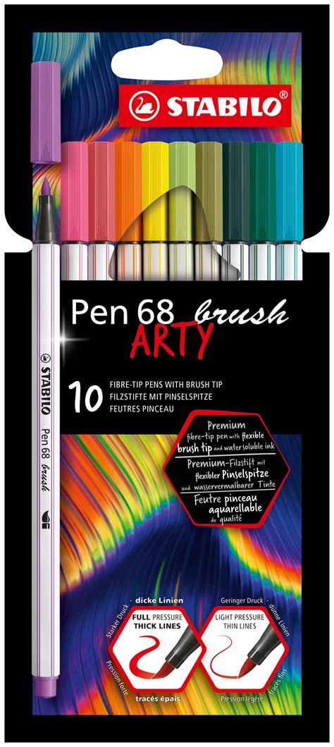 Premium Felt Tip Pen With Brush Tip STABILO Pen 68 Brush STABILO