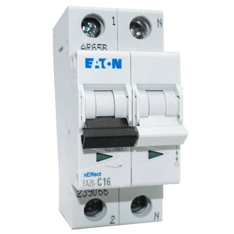 Interruptor De Eaton Faz6 16a 1pn De La Curva C 6 Ka 2 Gang 239066