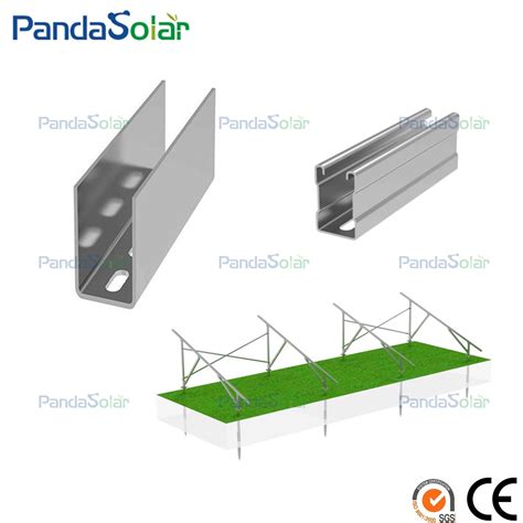 Hdg Ground Solar Mounting System Q Steel Rail Channel U Type Rail