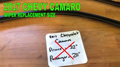 🚗 🚕 2017 Chevy Camaro Wiper Blade Replacement Size 🔴 Youtube